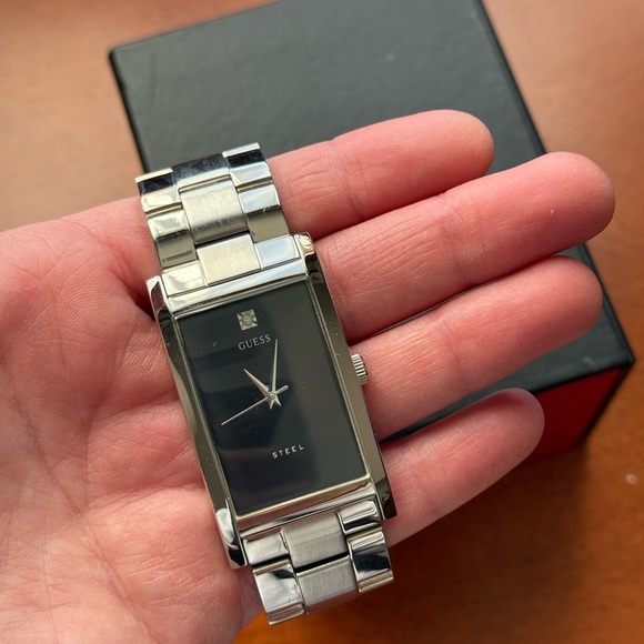 Guess Steel Rectangular Watch - Picture 3 of 7